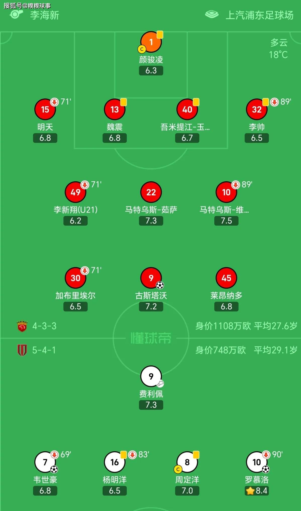 上港客场惊险战胜泰达，登顶积分榜霸主位置